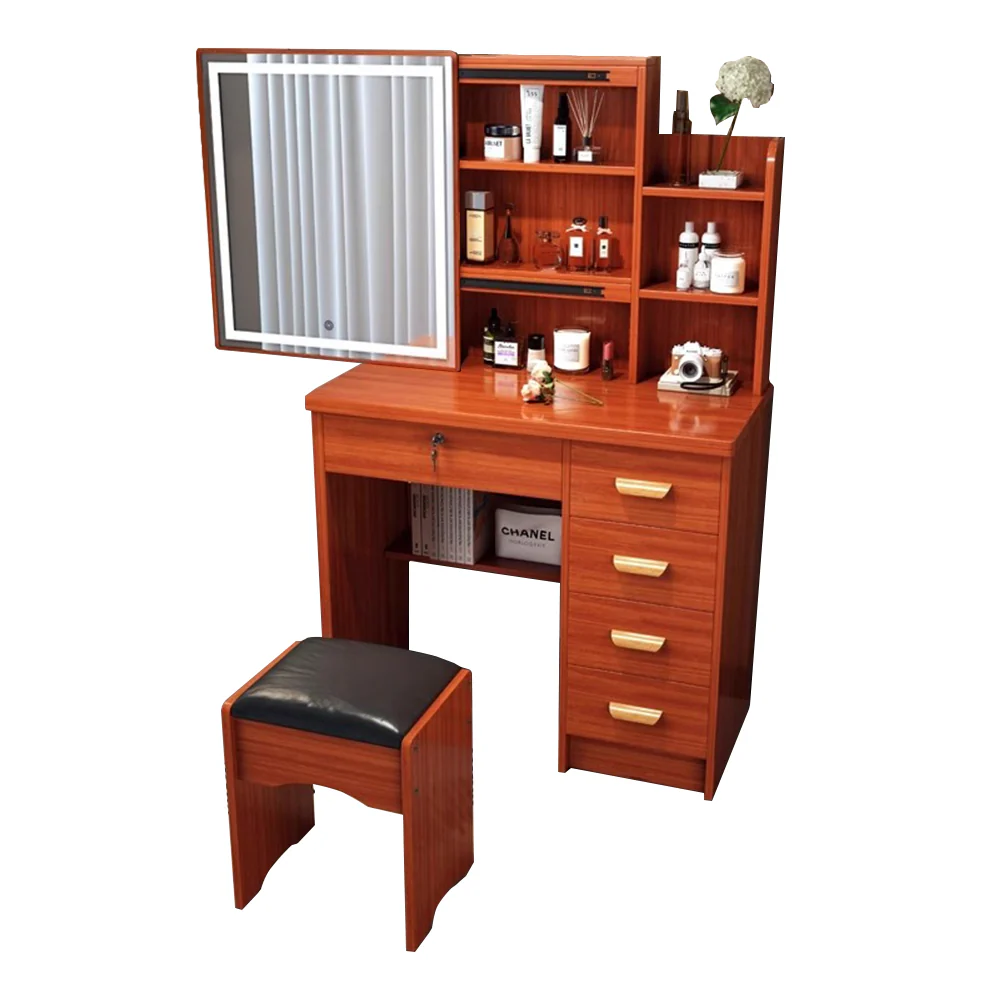 LIVARA 198 80CM Length Sliding Large Mirror Dressing Table With Stool Or LED Light - Image 13