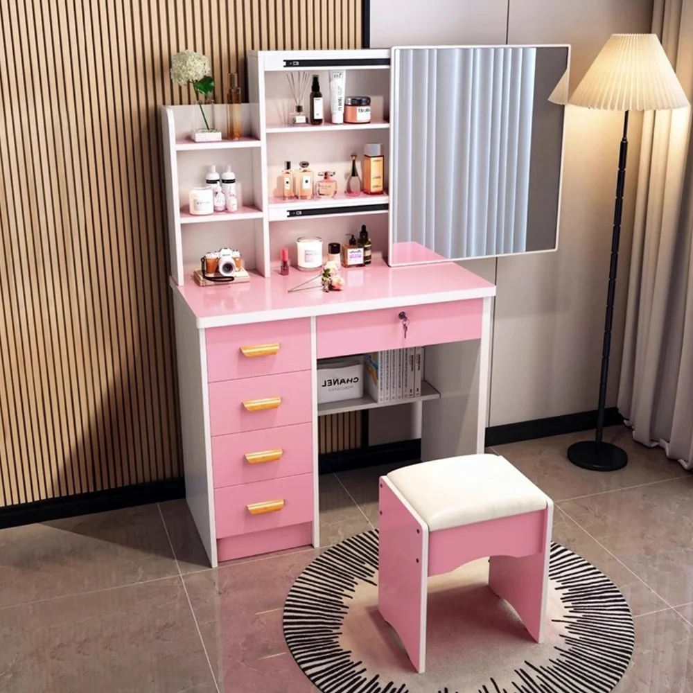 LIVARA 198 80CM Length Sliding Large Mirror Dressing Table With Stool Or LED Light - Image 14