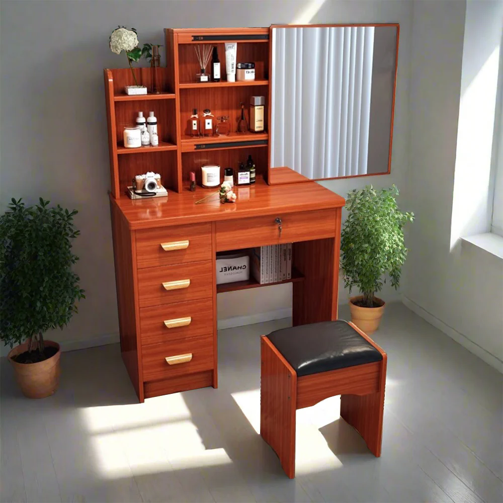 LIVARA 198 80CM Length Sliding Large Mirror Dressing Table With Stool Or LED Light - Image 22