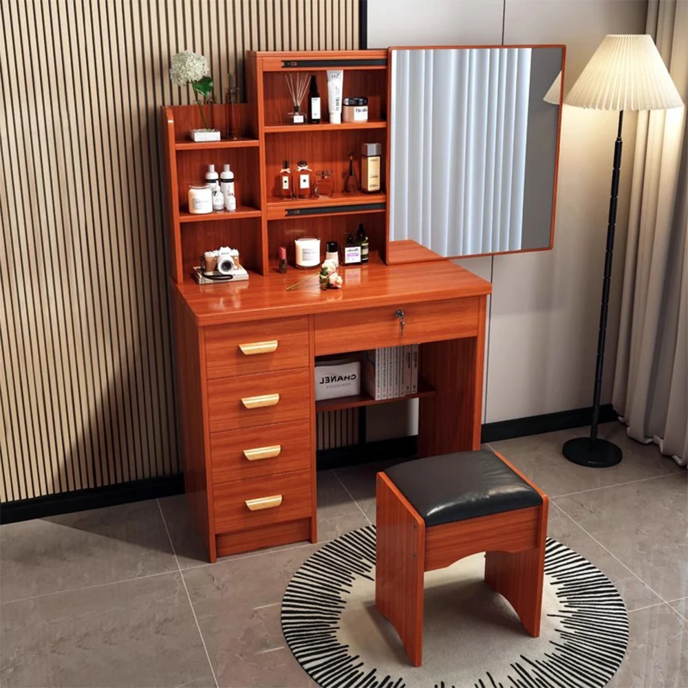 LIVARA 198 80CM Length Sliding Large Mirror Dressing Table With Stool Or LED Light - Image 23