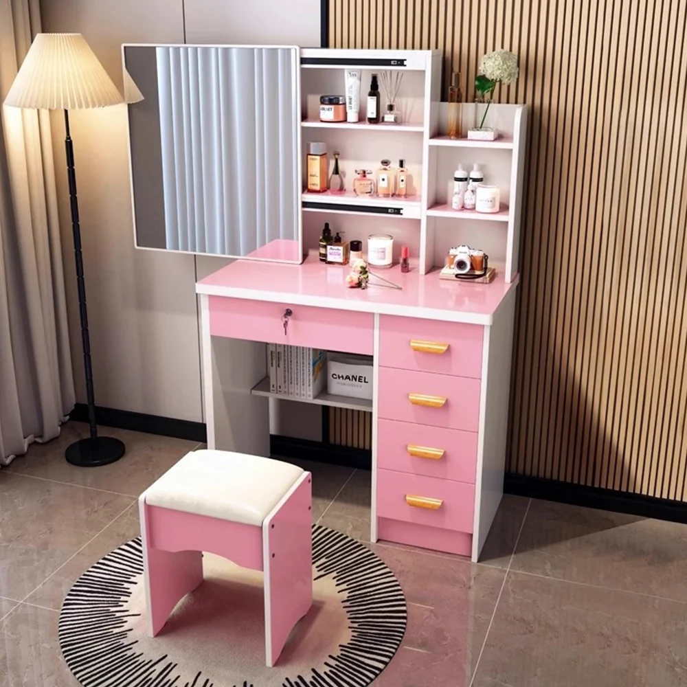 LIVARA 198 80CM Length Sliding Large Mirror Dressing Table With Stool Or LED Light - Image 27