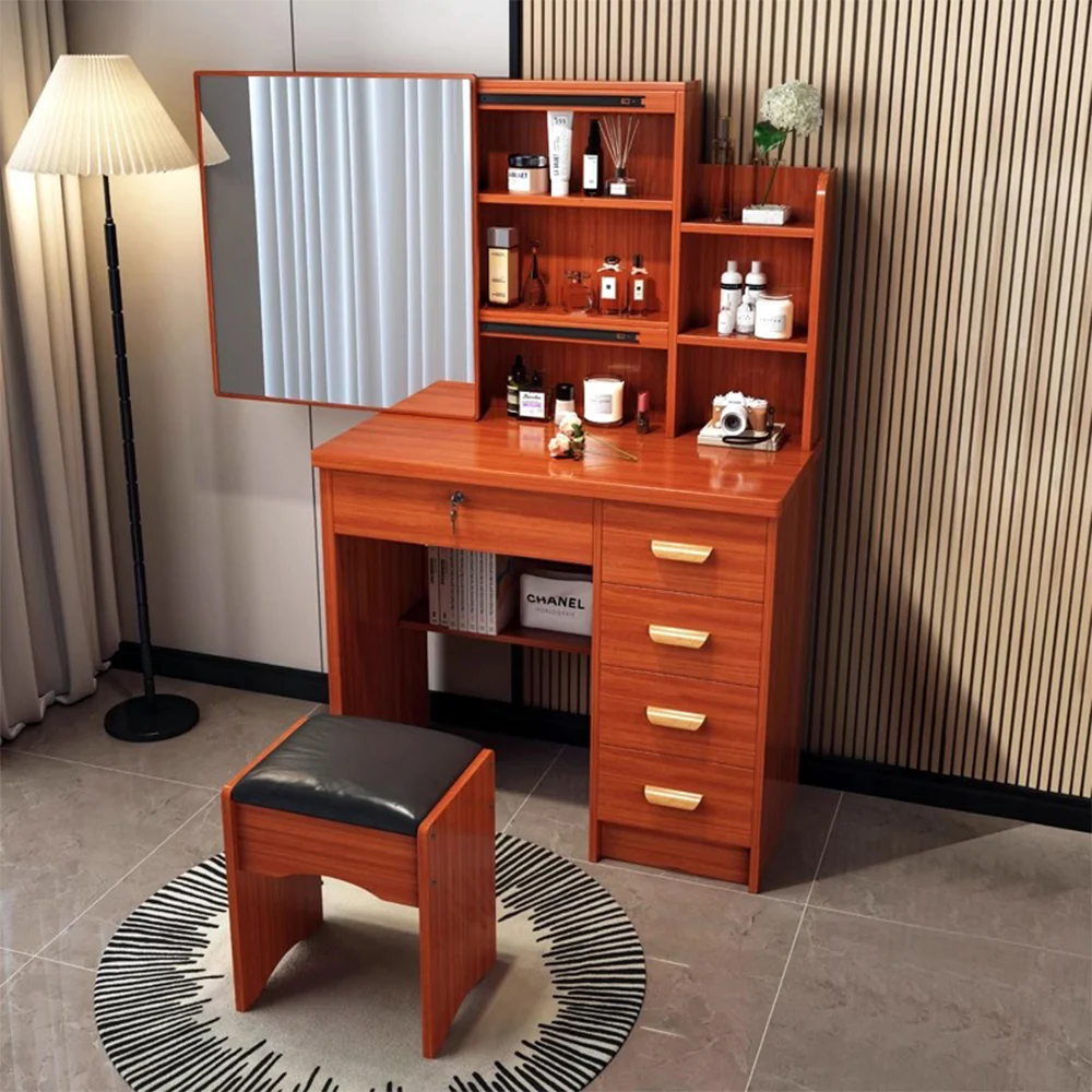 LIVARA 198 80CM Length Sliding Large Mirror Dressing Table With Stool Or LED Light - Image 34