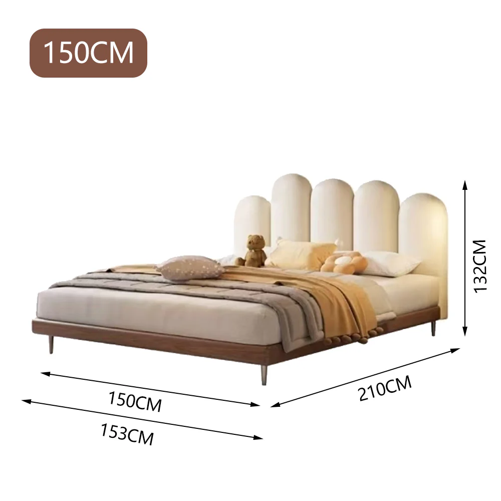 LUXORA B1671 150/180cm Solid Wood Frame Kids Bed-Artificial Leather - Image 5