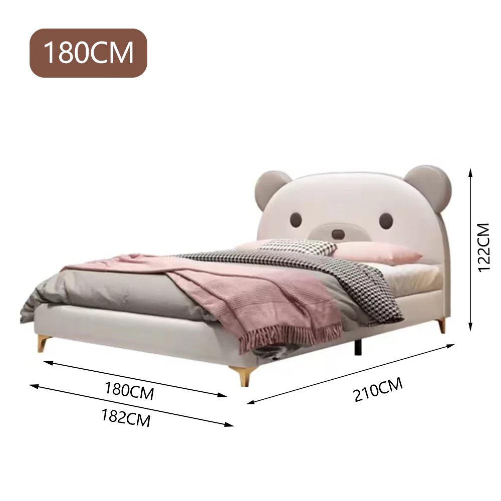 LUXORA CB1193 150/180cm Solid Wood Frame Cartoon Bear-Shaped Kids Bed - Image 6