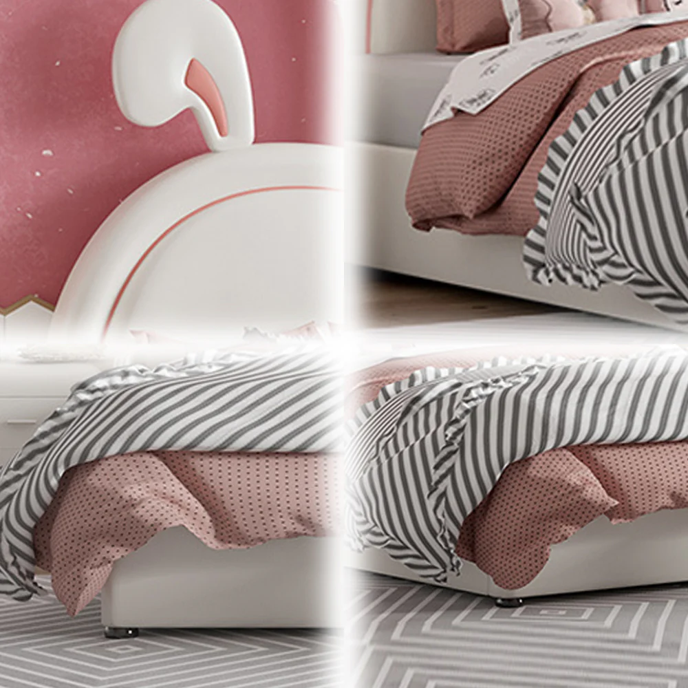 LUXORA CB1194 150/180cm Solid Wood Frame Cartoon Little Bunny Ear-Shape Kids Bed - Image 4