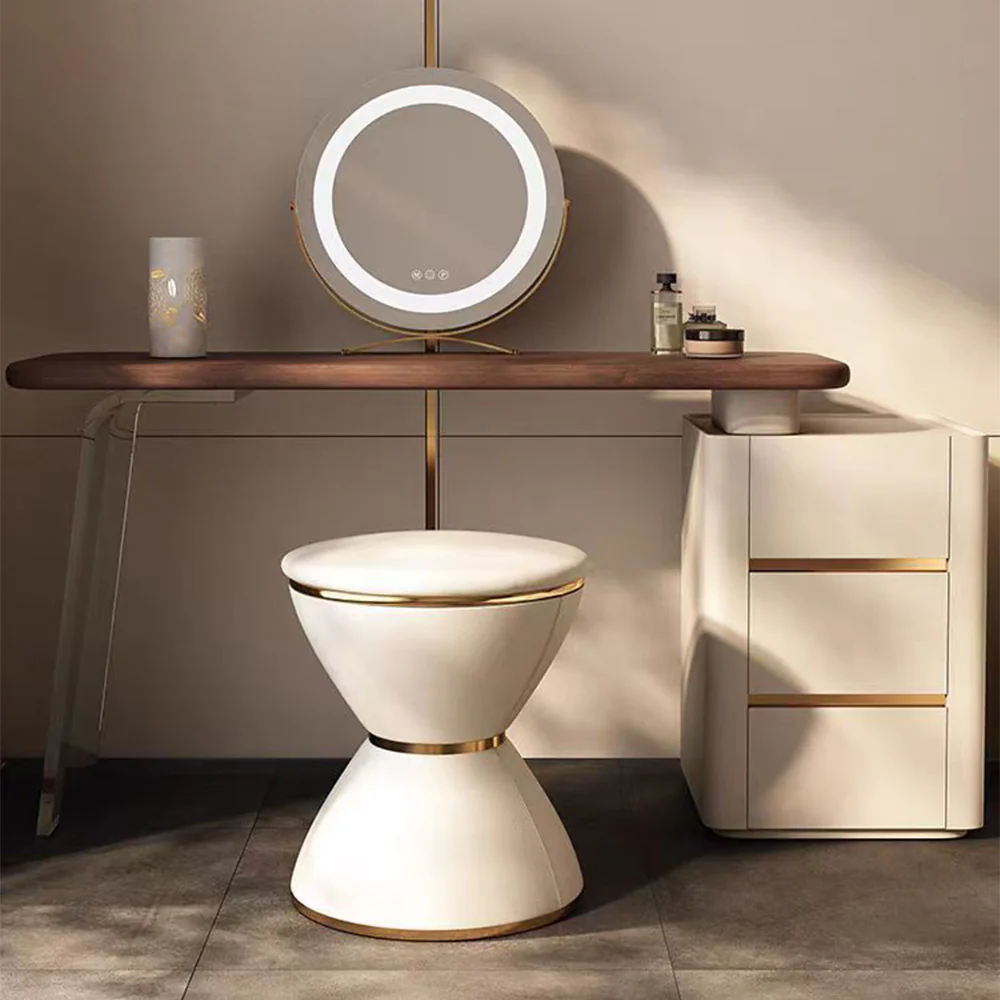 LUXORA DR1041 80-120cm Acrylic Support Solid Wood Cabinet Dressing Table - Image 4