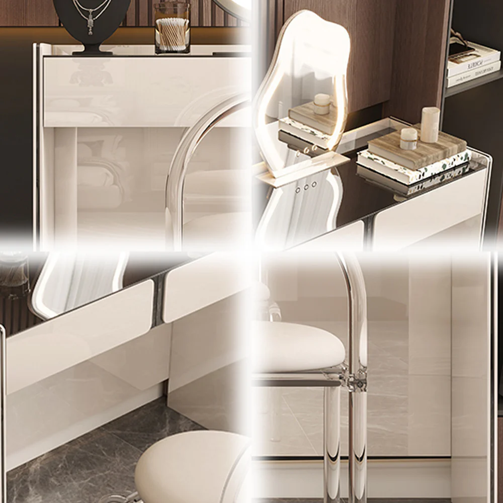 LUXORA DR1053 100-120cm Modern Minimalist Solid Wood Cabinet Lacquered Dressing Table - Image 4