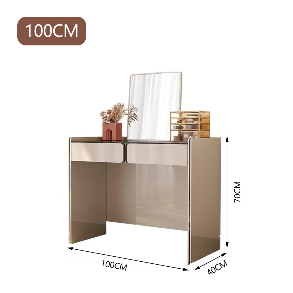 LUXORA DR1053 100-120cm Modern Minimalist Solid Wood Cabinet Lacquered Dressing Table - Image 5