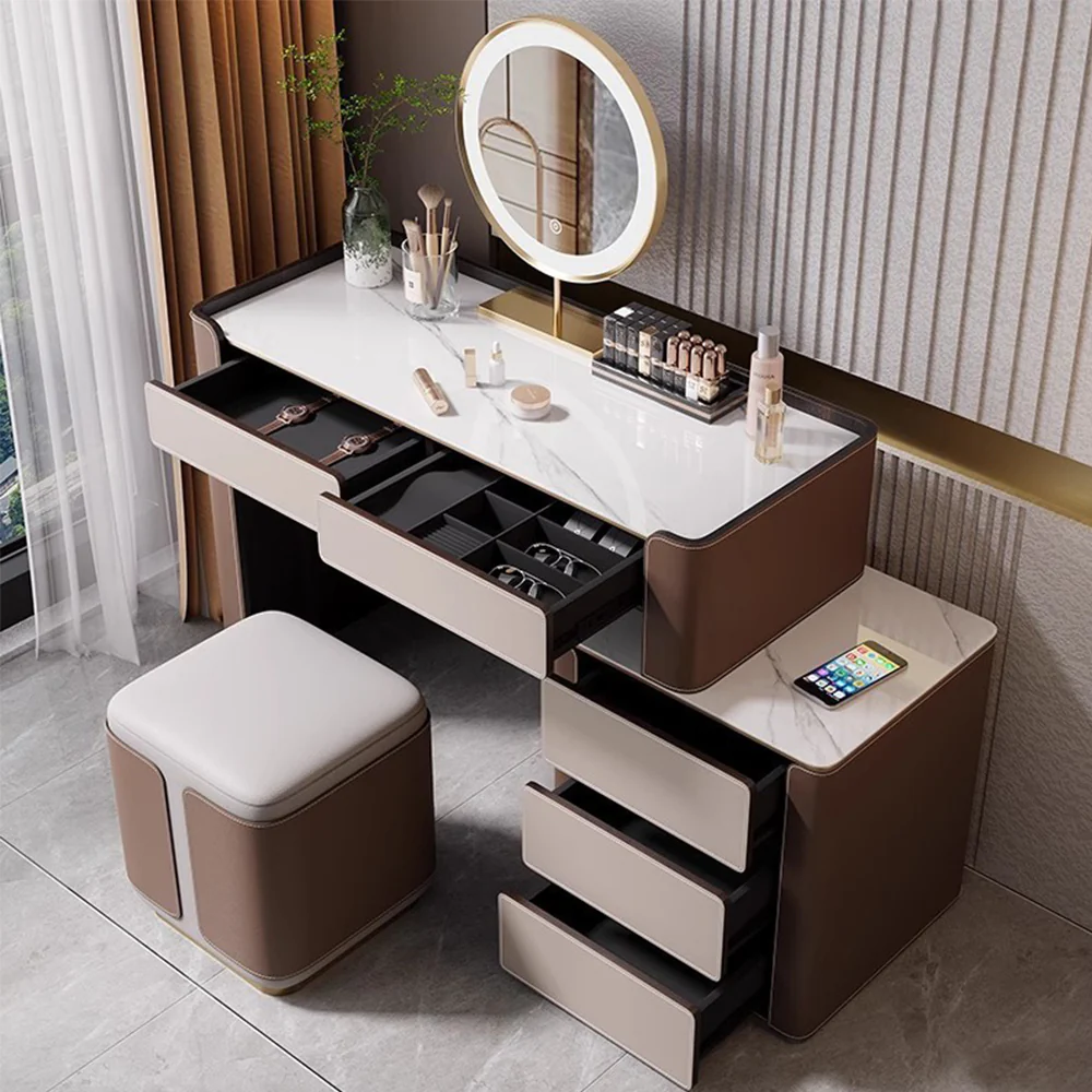 LUXORA DR1060 80-120cm Lacquered Solid Wood Tabletop Dressing Table - Image 4