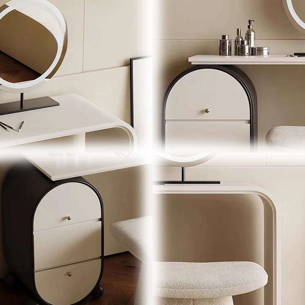LUXORA DR1082 100-120cm Lacquered Solid Wood Tabletop Dressing Table - Image 4