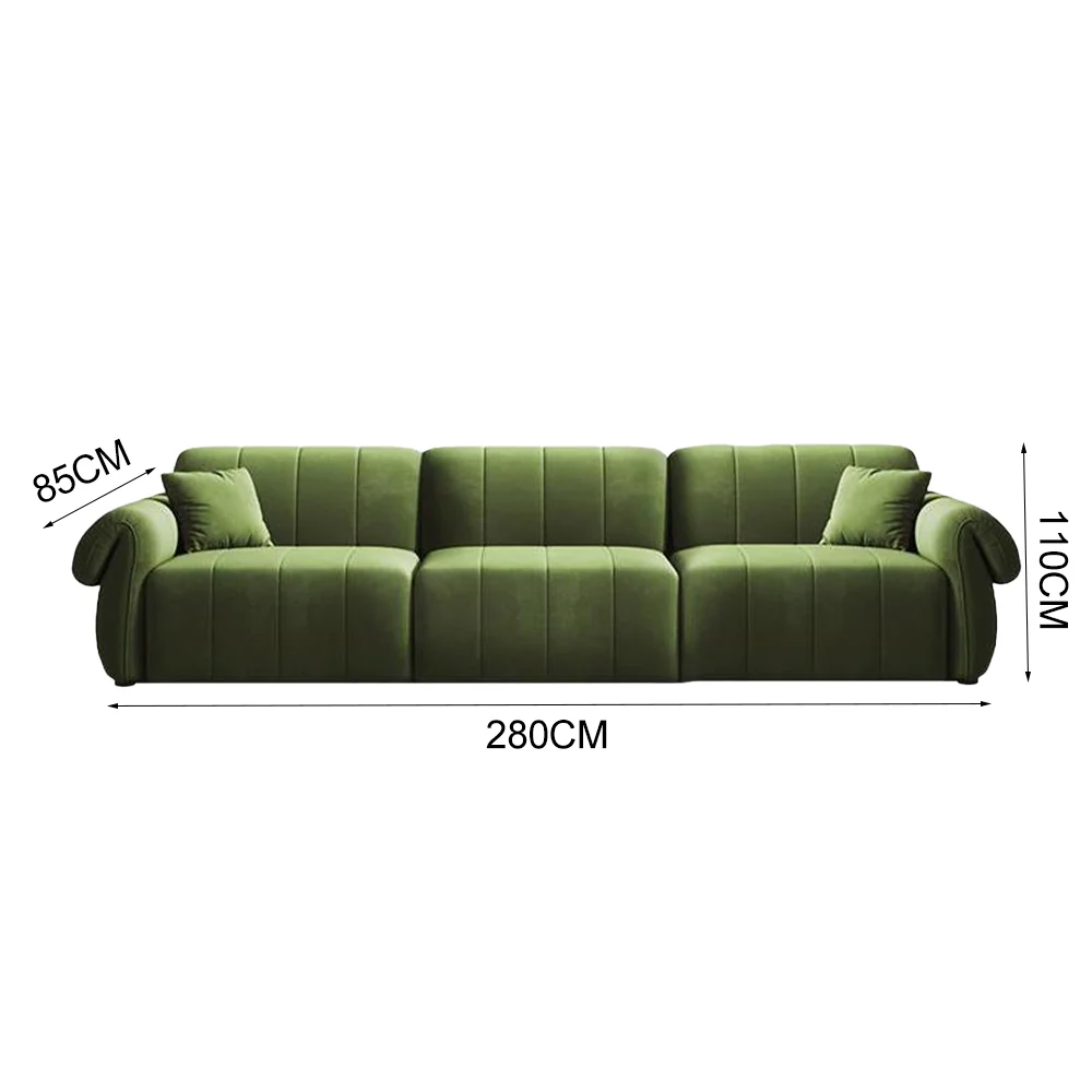 LUXORA FC1023 Pine Wood Frame 3-Seater Sofa - Image 5