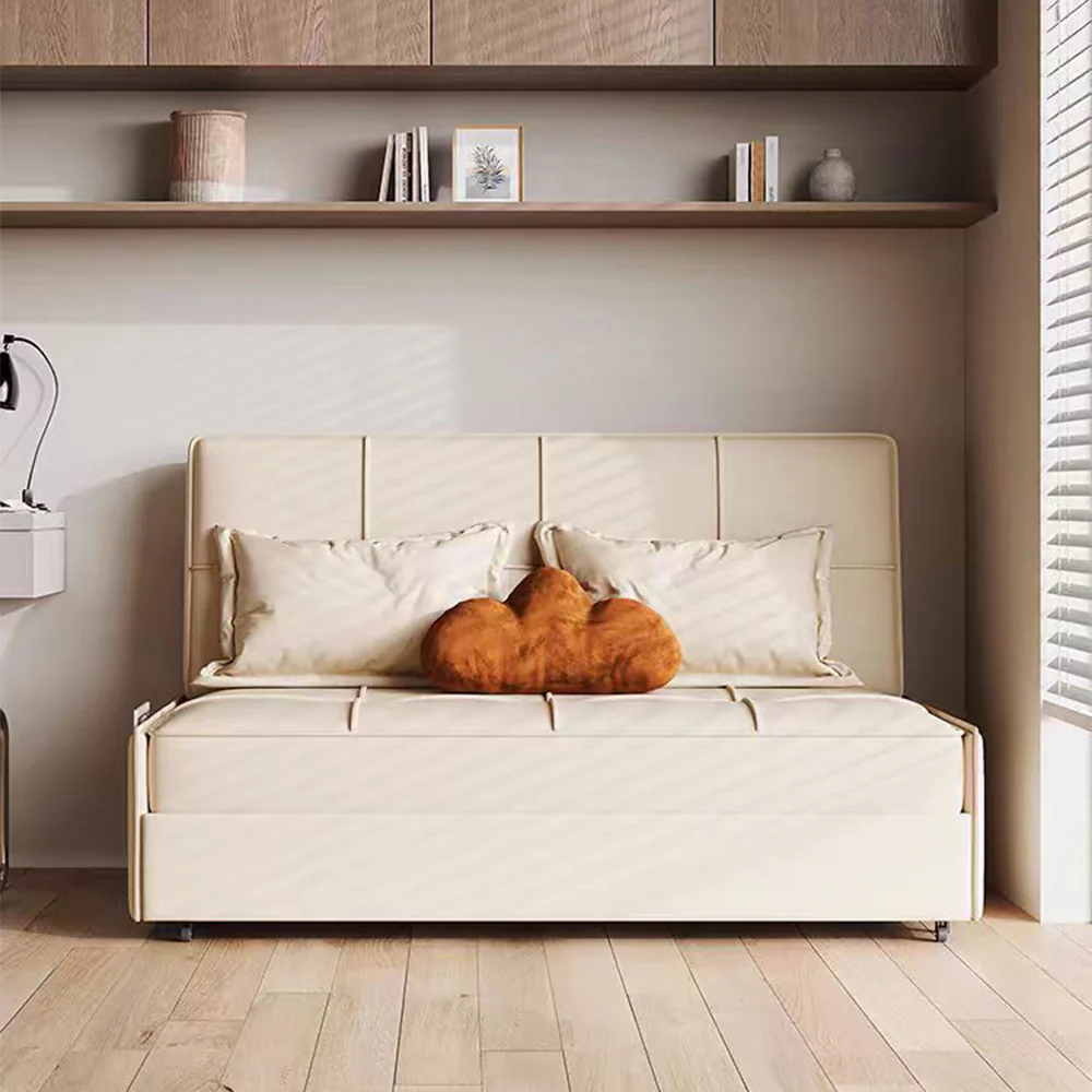 LUXORA FC1040 100/120/135/150cm Steel Frame Sofa Solid Wood Sofa Bed - Image 2