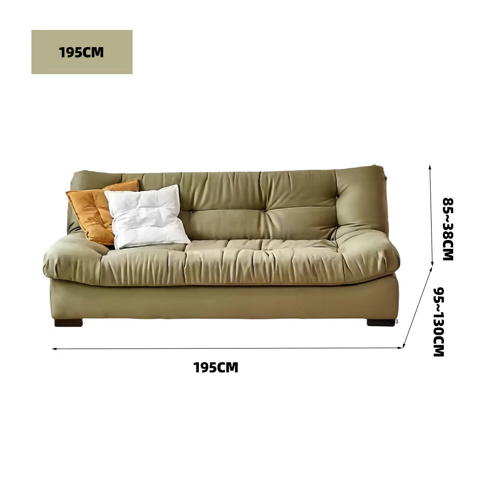 LUXORA FC1043 Solid Wood 195/240cm Sofa Down Feathers and Plush Cotton Filling Sofa Bed - Image 5