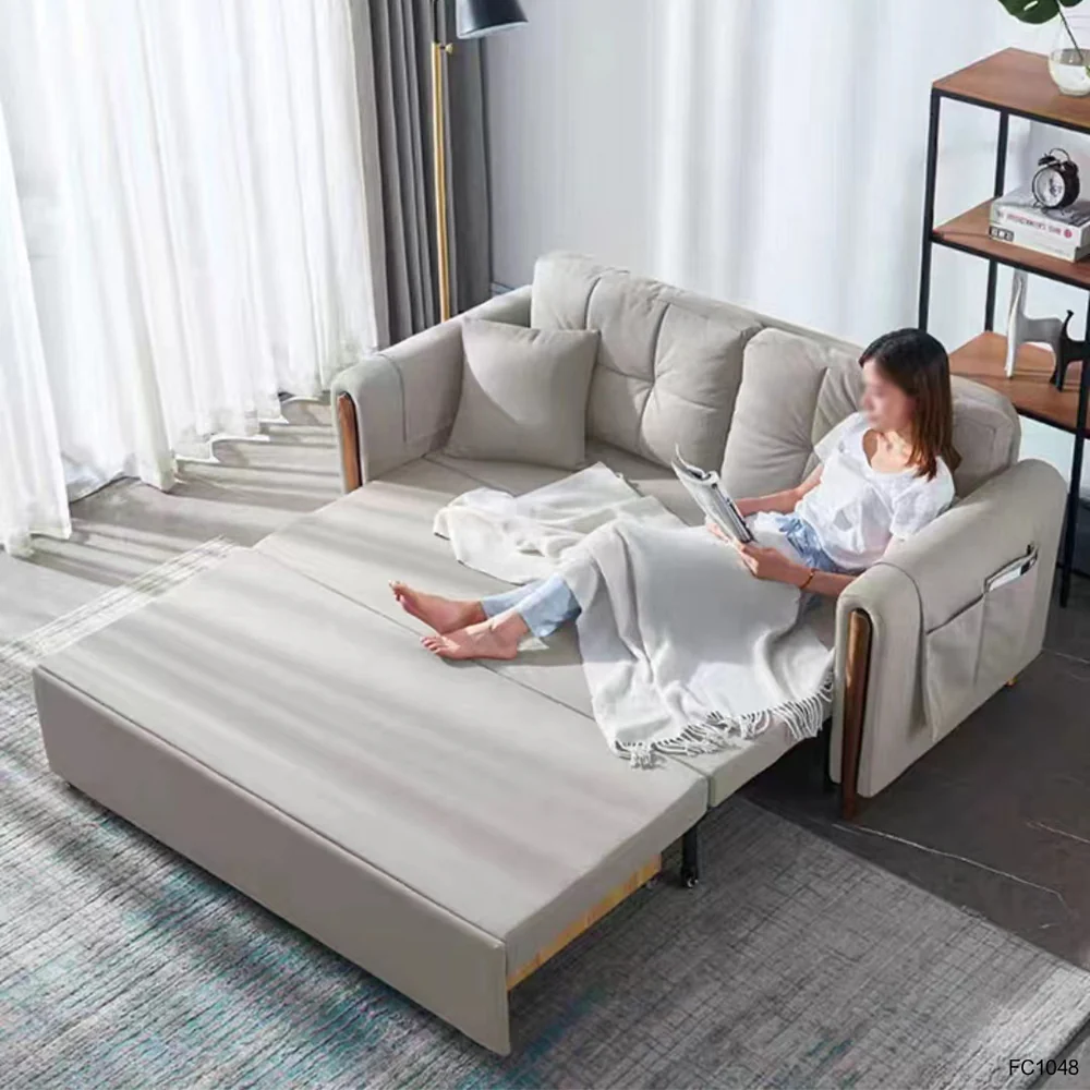 LUXORA FC1048 130/150/180/210cm Solid Wood Frame Sofa / Sofa Bed - Image 2