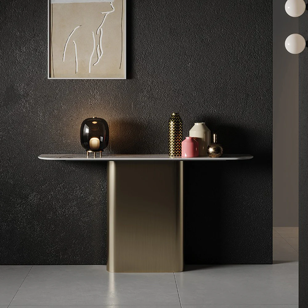 LUXORA CC1013 100/120/140cm Luxurious Style Sintered Stone Top Console Table - Image 3