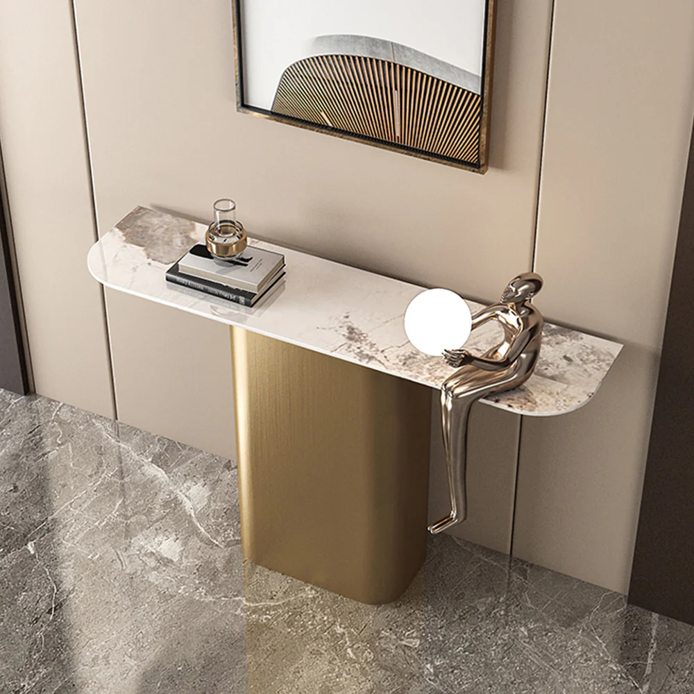 LUXORA CC1013 100/120/140cm Luxurious Style Sintered Stone Top Console Table - Image 4