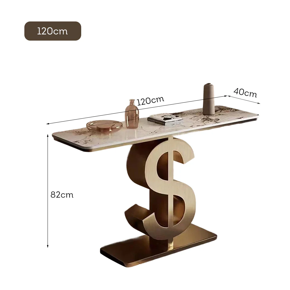 LUXORA CC1028 120/150cm Length Console Table Sintered Stone Countertop - Image 5
