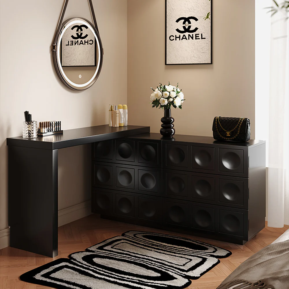 LUXORA DR1045 120cm Minimalist Solid Wood Dressing Table - Image 3