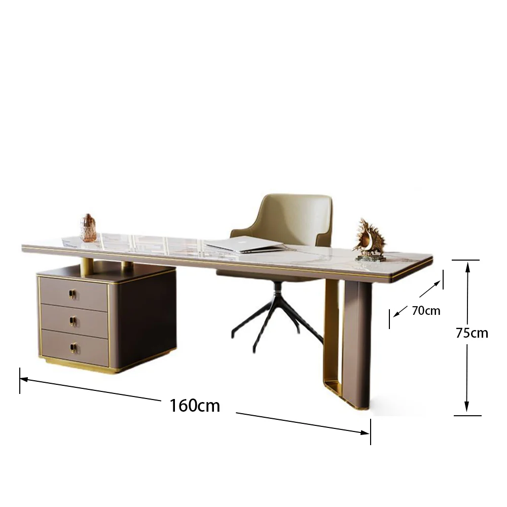 LUXORA WD1045 140/160/180cm Minimalist Style Sintered Stone  Desk - Image 6
