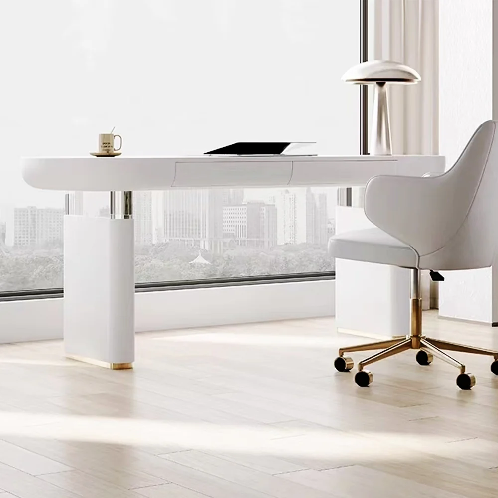 LUXORA DR1069 120/140/160/180cm Minimalist Style Painted Desk - Image 2