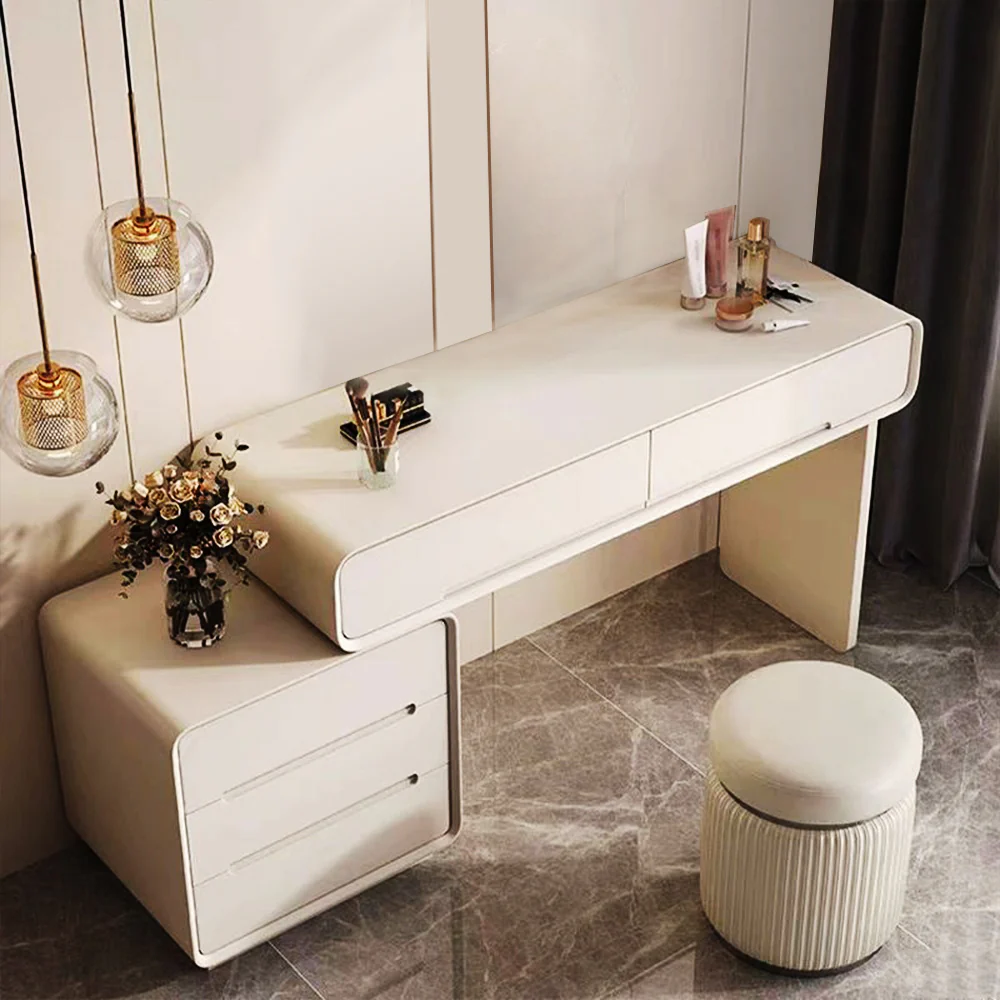 LUXORA DR1091 80/100/120cm Minimalist Solid Wood Dressing Table - Image 3