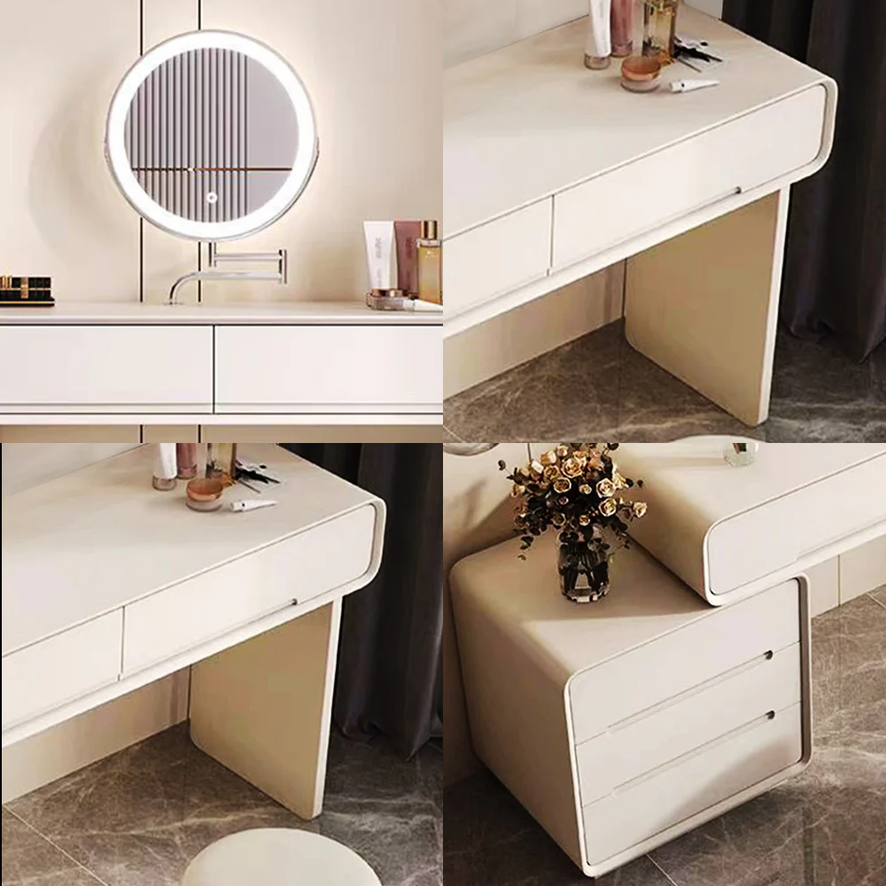 LUXORA DR1091 80/100/120cm Minimalist Solid Wood Dressing Table - Image 4