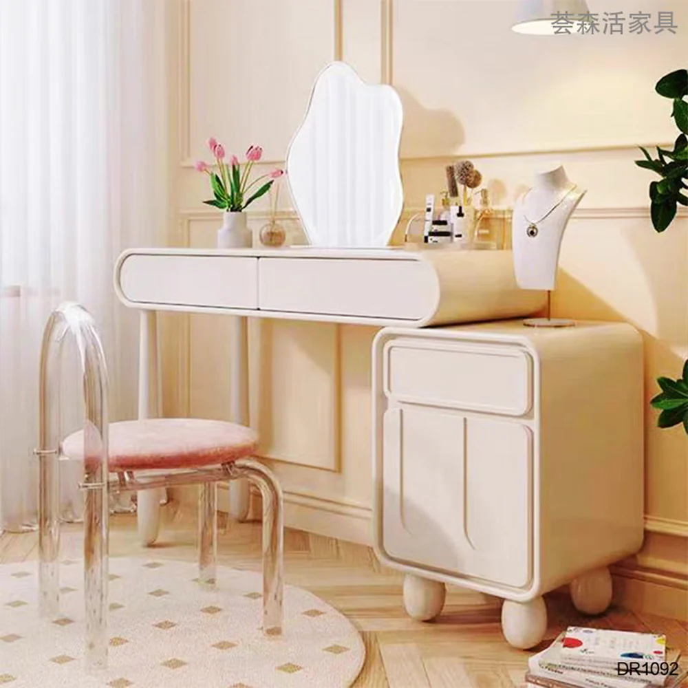 LUXORA DR1092 80/100/120cm Minimalist Solid Wood Dressing Table - Image 3