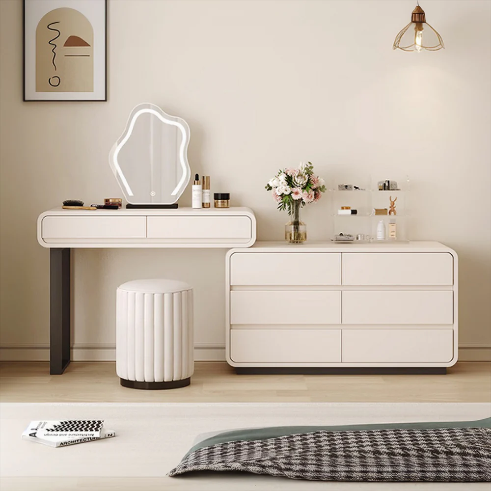 LUXORA DR1093 100/120cm Minimalist Solid Wood Dressing Table - Image 2