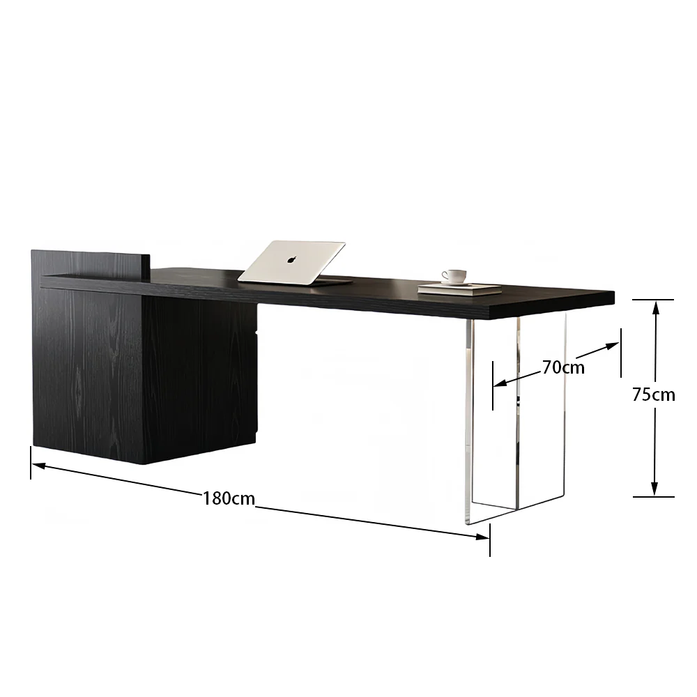 LUXORA DR1101 160/180/200cm Minimalist Manchurian Ash Veneer Desk - Image 6