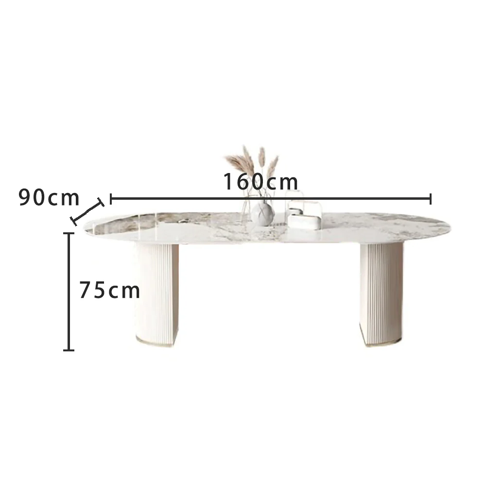 LUXORA DT1003 Minimalist Style 140-160-180cm Sintered Stone Dining Table - Image 6