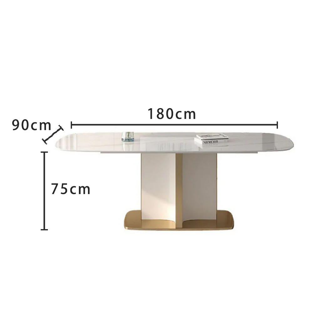 LUXORA DT1016 Light Luxury Style 140-160-180cm Sintered Stone Dining Table - Image 7