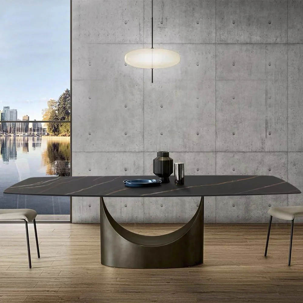 LUXORA DT1027 Minimalist Style 130-140-160-180cm Sintered Stone Dining Table - Image 3