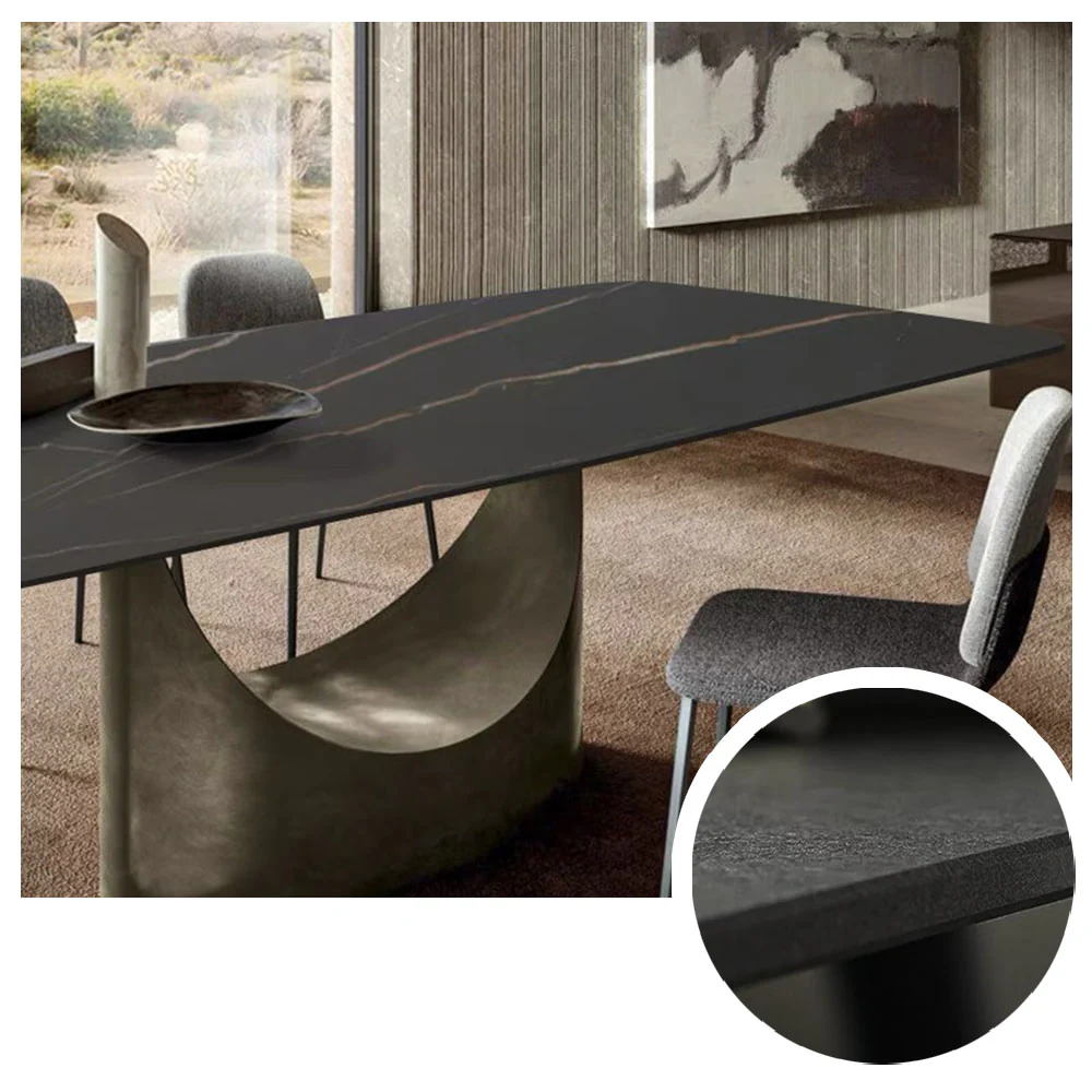 LUXORA DT1027 Minimalist Style 130-140-160-180cm Sintered Stone Dining Table - Image 4
