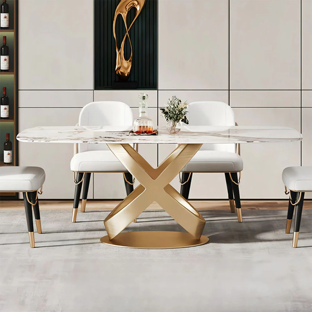 LUXORA DT1028 Light Luxury Style 140-160-180cm Sintered Stone Dining Table - Image 3