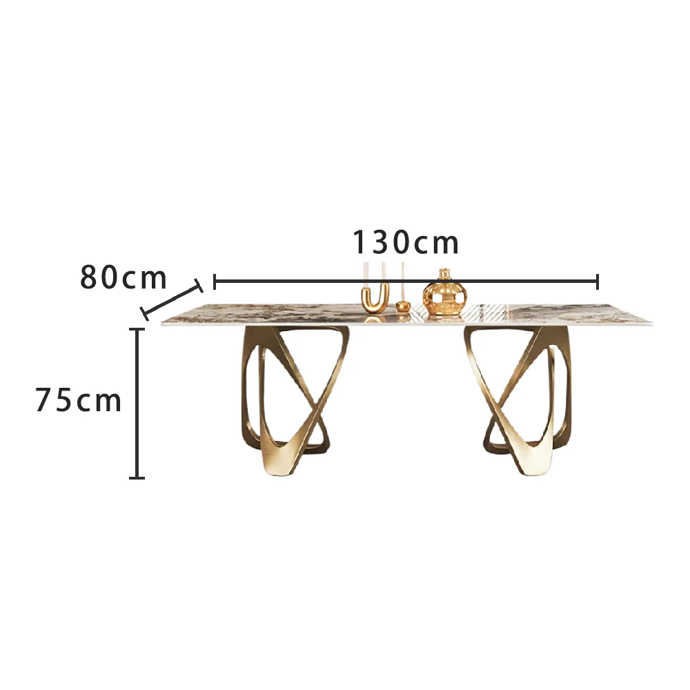 LUXORA DT1035 Light Luxury Style 130-140-160-180cm Sintered Stone Dining Table - Image 5