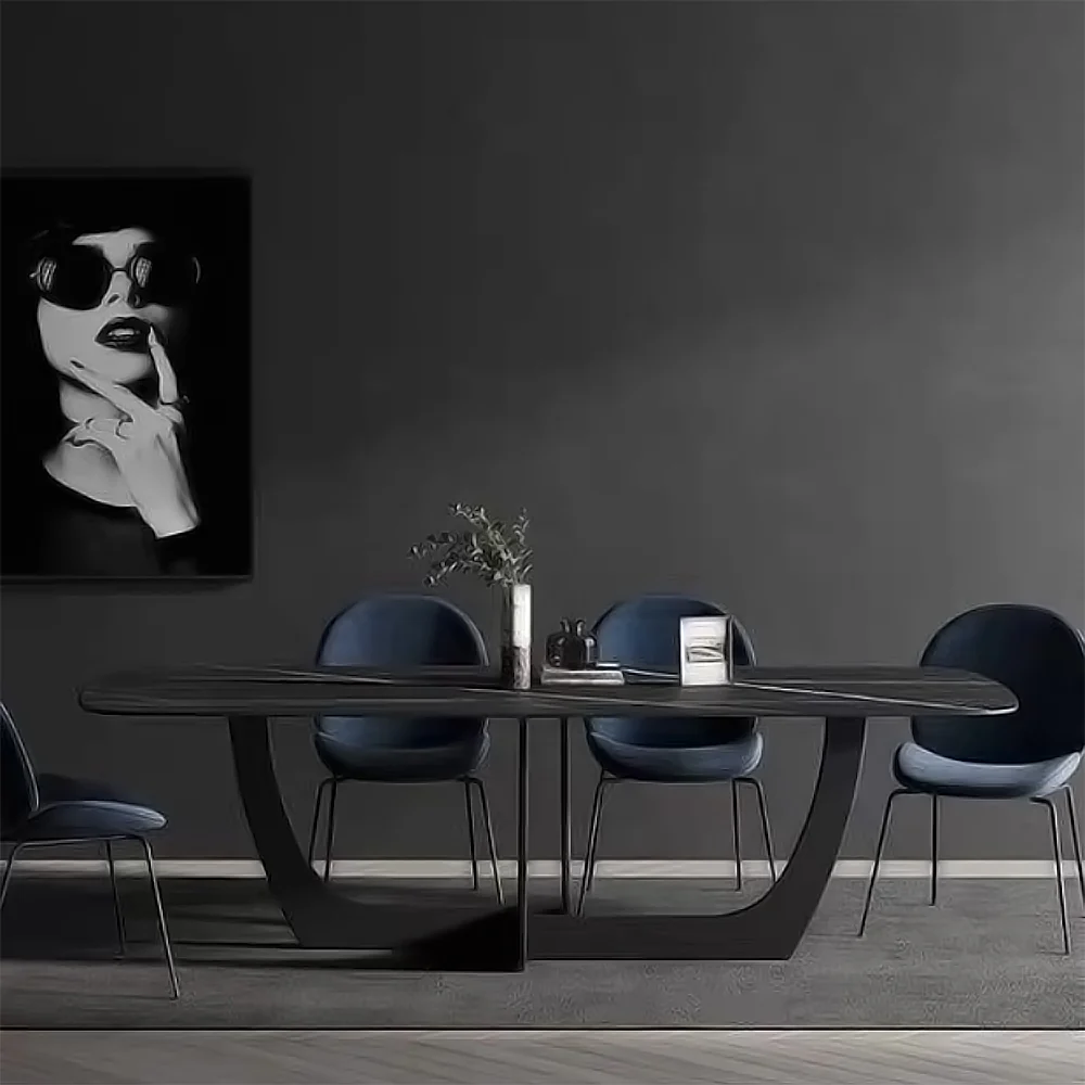 LUXORA DT1039 Minimalist Style 140-160-180cm Sintered Stone Dining Table - Image 2
