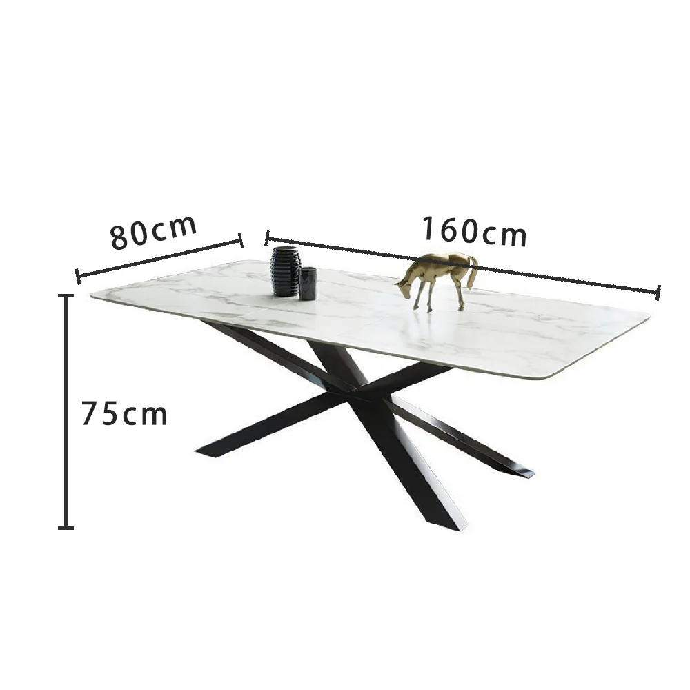 LUXORA DT1060 Minimalist Style 140-160-180cm Sintered Stone Dining Table - Image 6