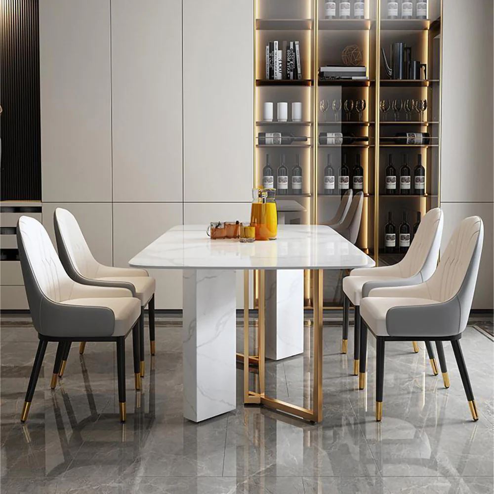 LUXORA DT1077 Light Luxury Style 130-140-160-180cm Sintered Stone Dining Table - Image 3