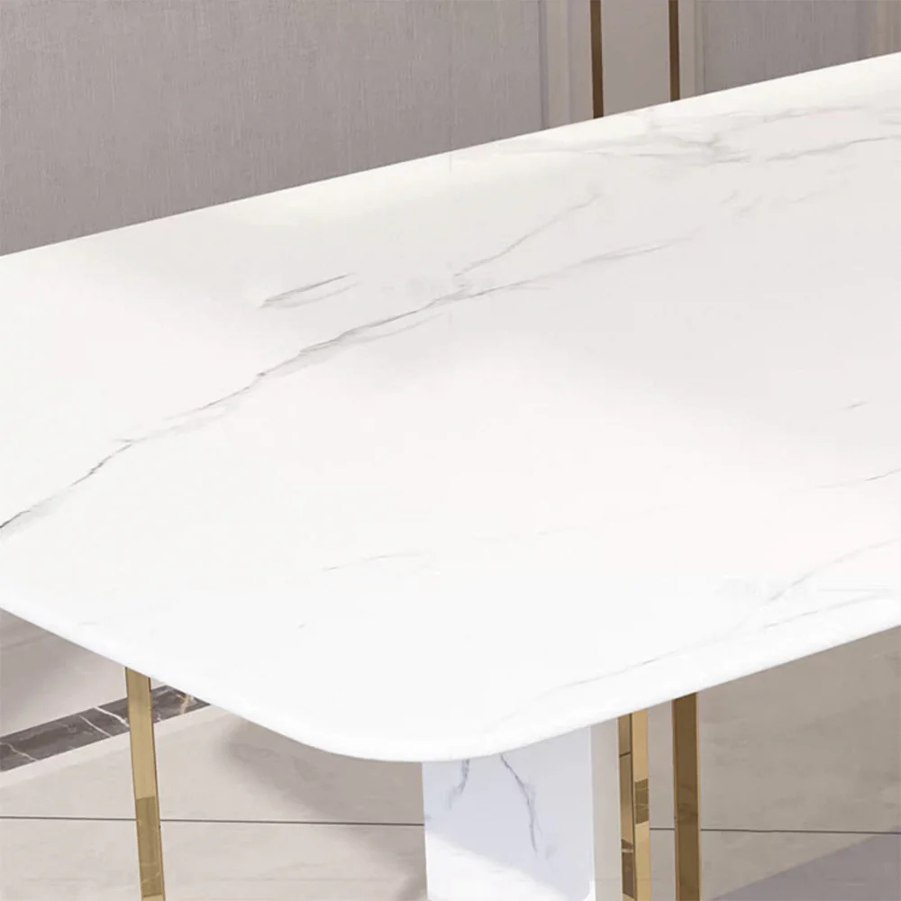 LUXORA DT1077 Light Luxury Style 130-140-160-180cm Sintered Stone Dining Table - Image 4