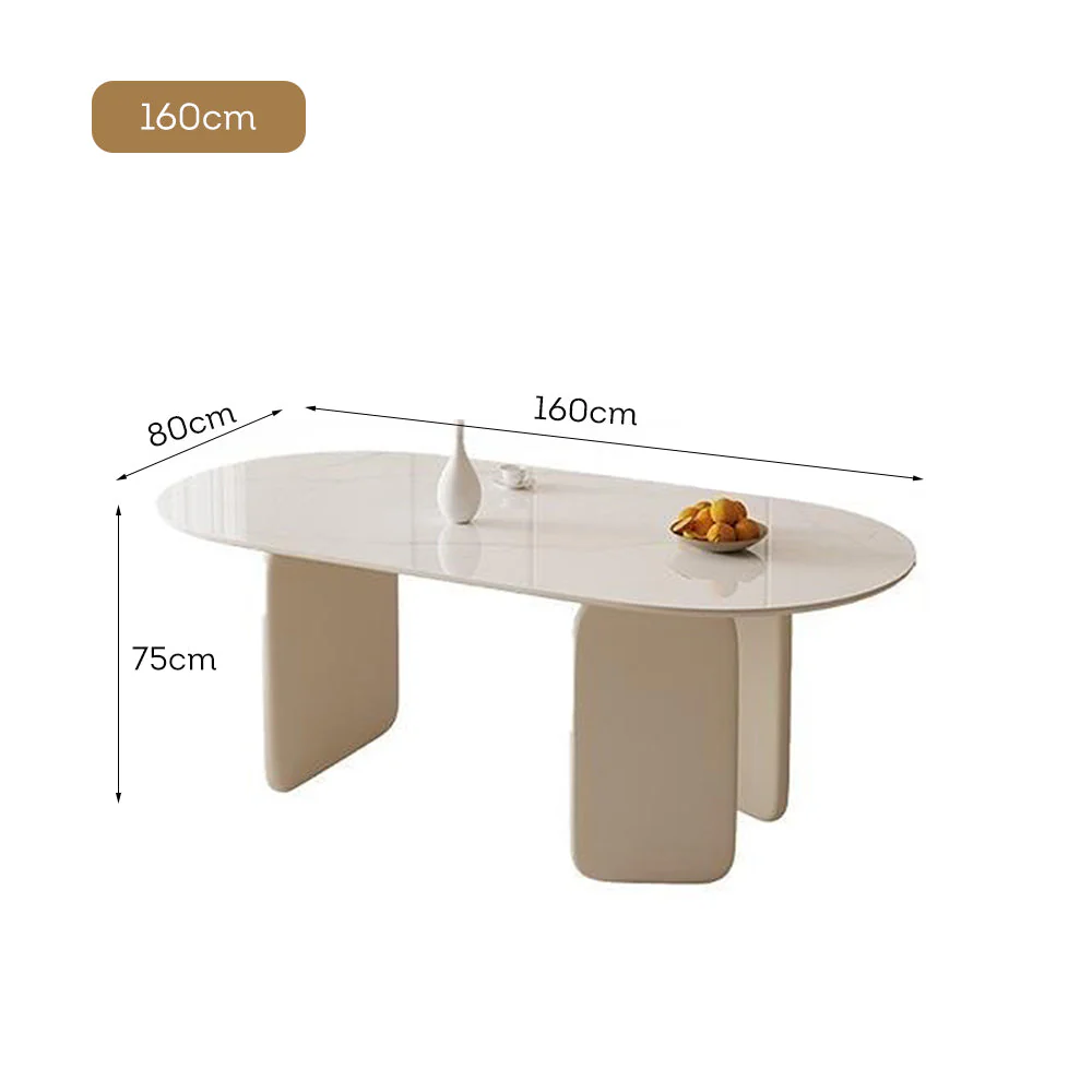LUXORA DT1099 140/160/180cm Length Sintered Stone Tabletop Dining Table - Image 6