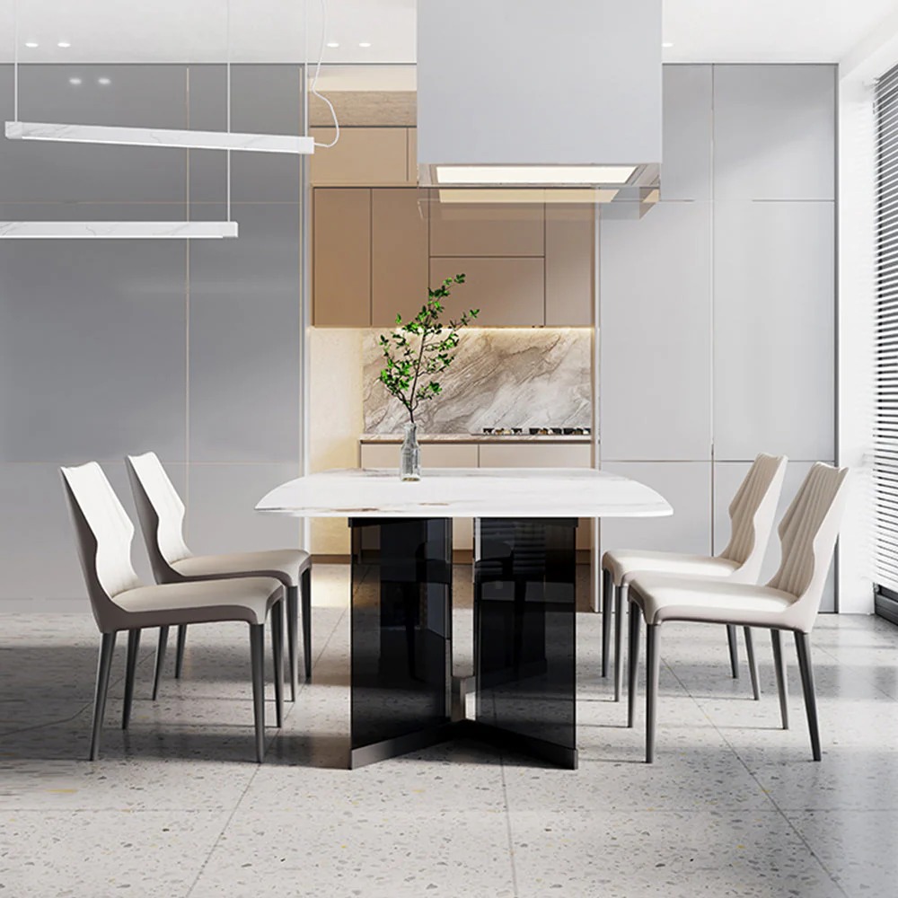 LUXORA DT1119 140/160/180cm Length Sintered Stone Tabletop Dining Table Stainless Steel Frame - Image 3