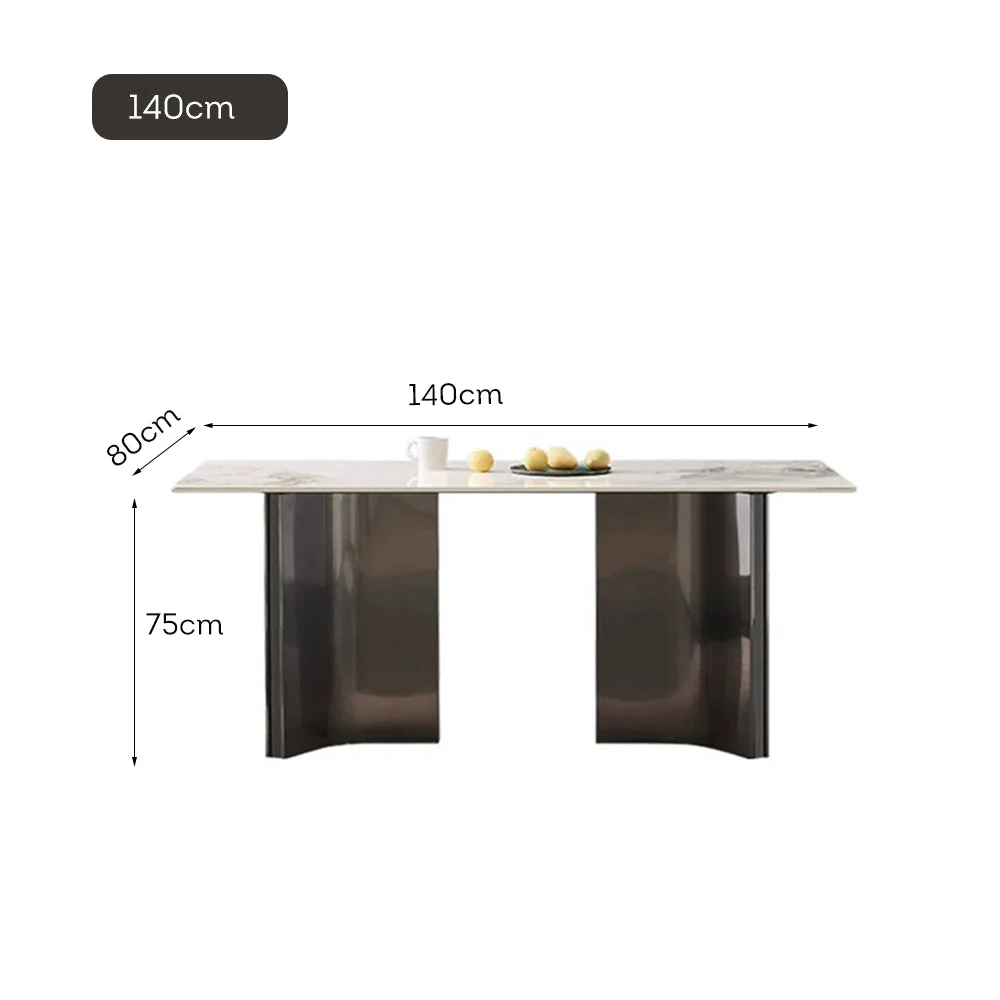 LUXORA DT1180 140/160/180cm Length 12mm Thickness Sintered Stone Tabletop Dining Table - Image 5