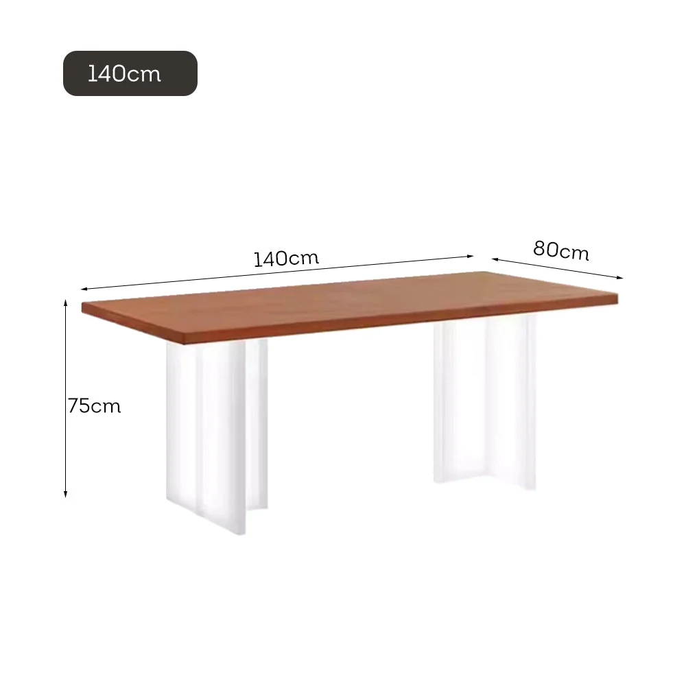 LUXORA DT1220 140/160/180cm Length Dining Table 25mm Thick Solid Wood Tabletop - Image 5