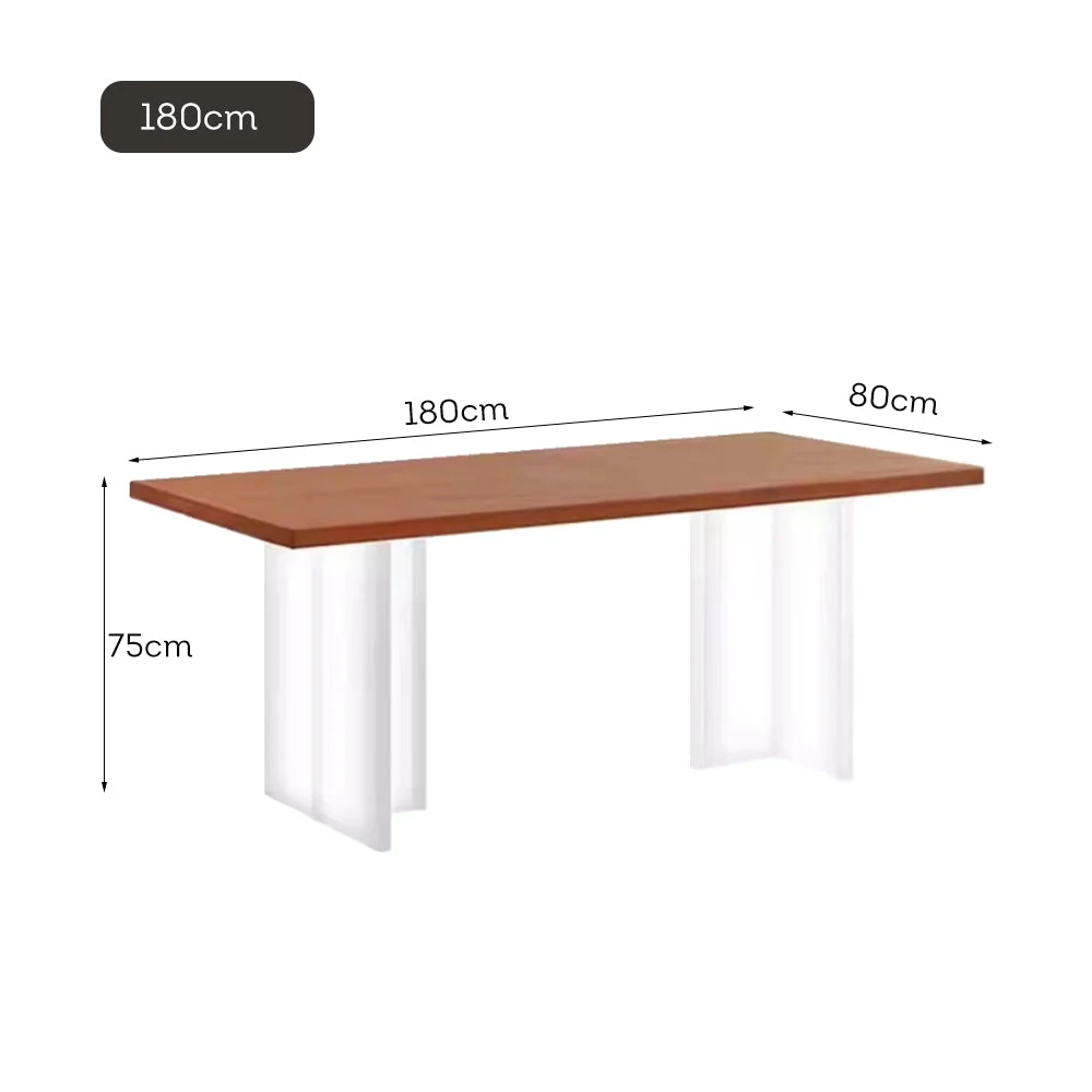 LUXORA DT1220 140/160/180cm Length Dining Table 25mm Thick Solid Wood Tabletop - Image 7