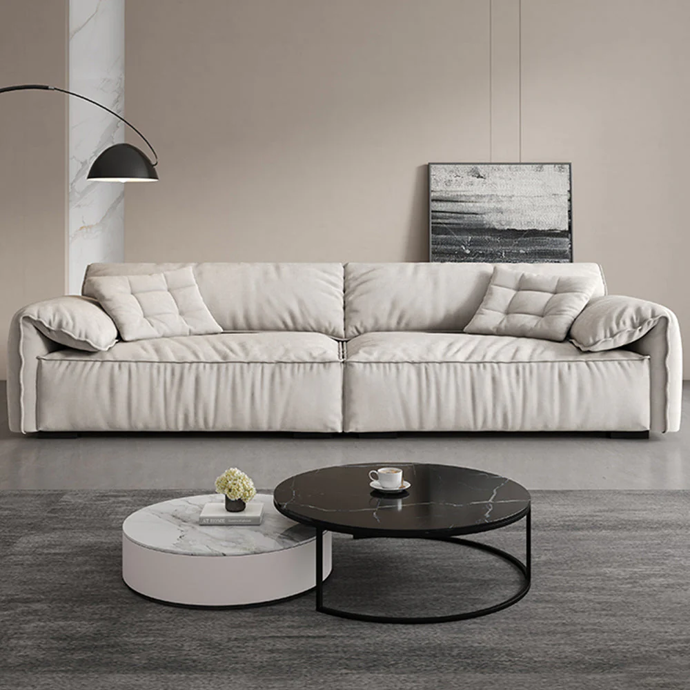 LUXORA S1051 220cm Length Tech Fabric Sofa Solid Wood Frame - Image 2