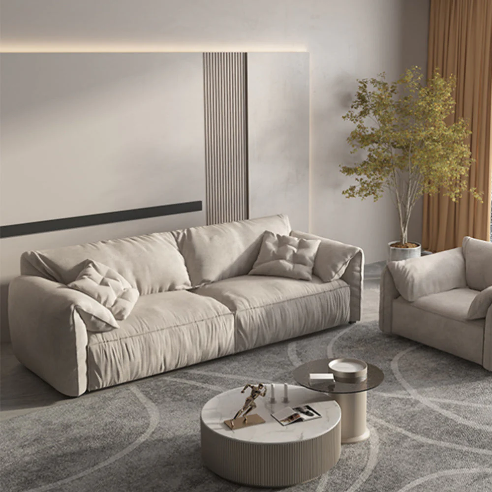 LUXORA S1051 220cm Length Tech Fabric Sofa Solid Wood Frame - Image 4