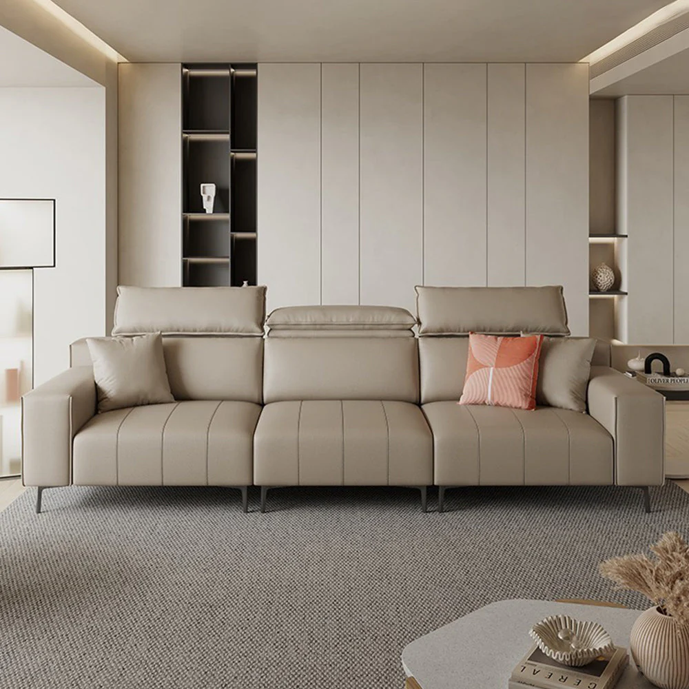 LUXORA S1191 220cm Length Tech Fabric Sofa Solid Wood Frame - Image 3
