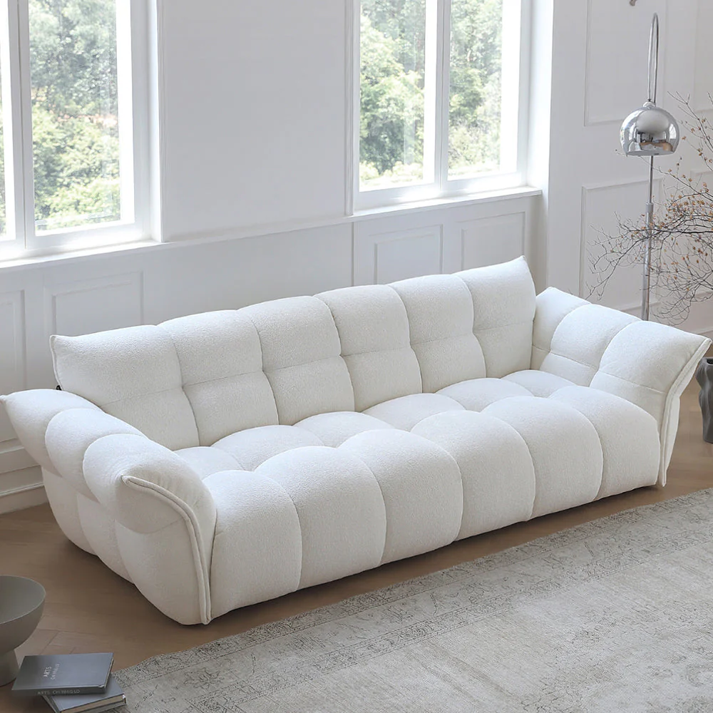 LUXORA S1209 228/248cm Length Matte Fabric Sofa Solid Wood Frame - Image 3