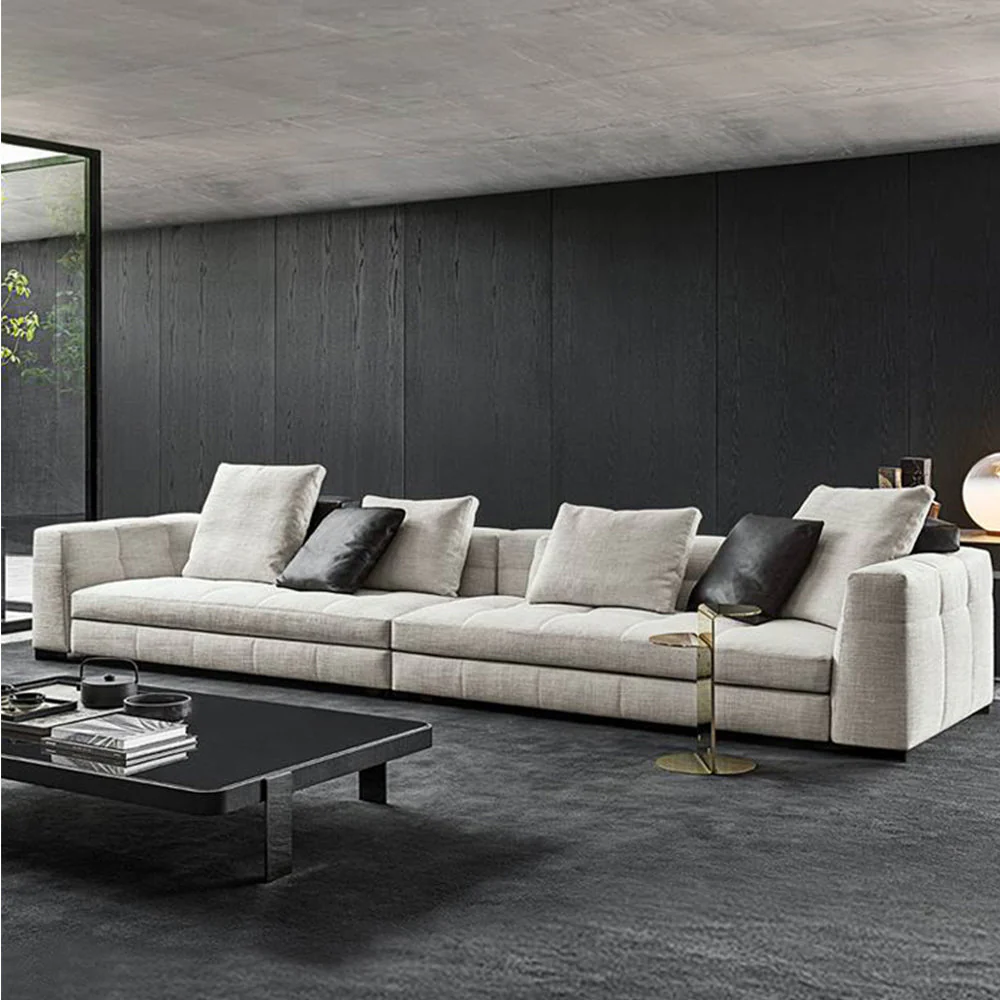 LUXORA S1236 210/240cm Length Tech Fabric Sofa Solid Wood Frame - Image 2