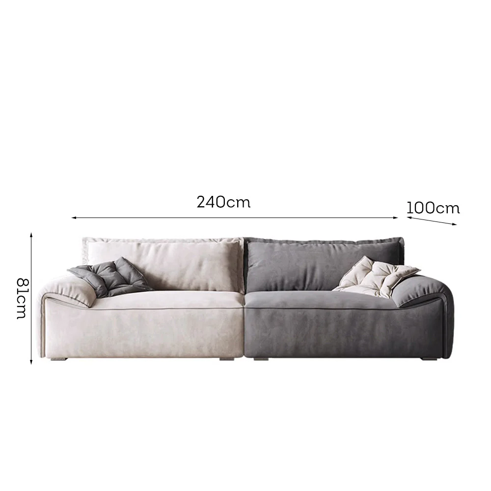 LUXORA S1245 240cm Length Tech Fabric Sofa Modern Minimalist Style - Image 5